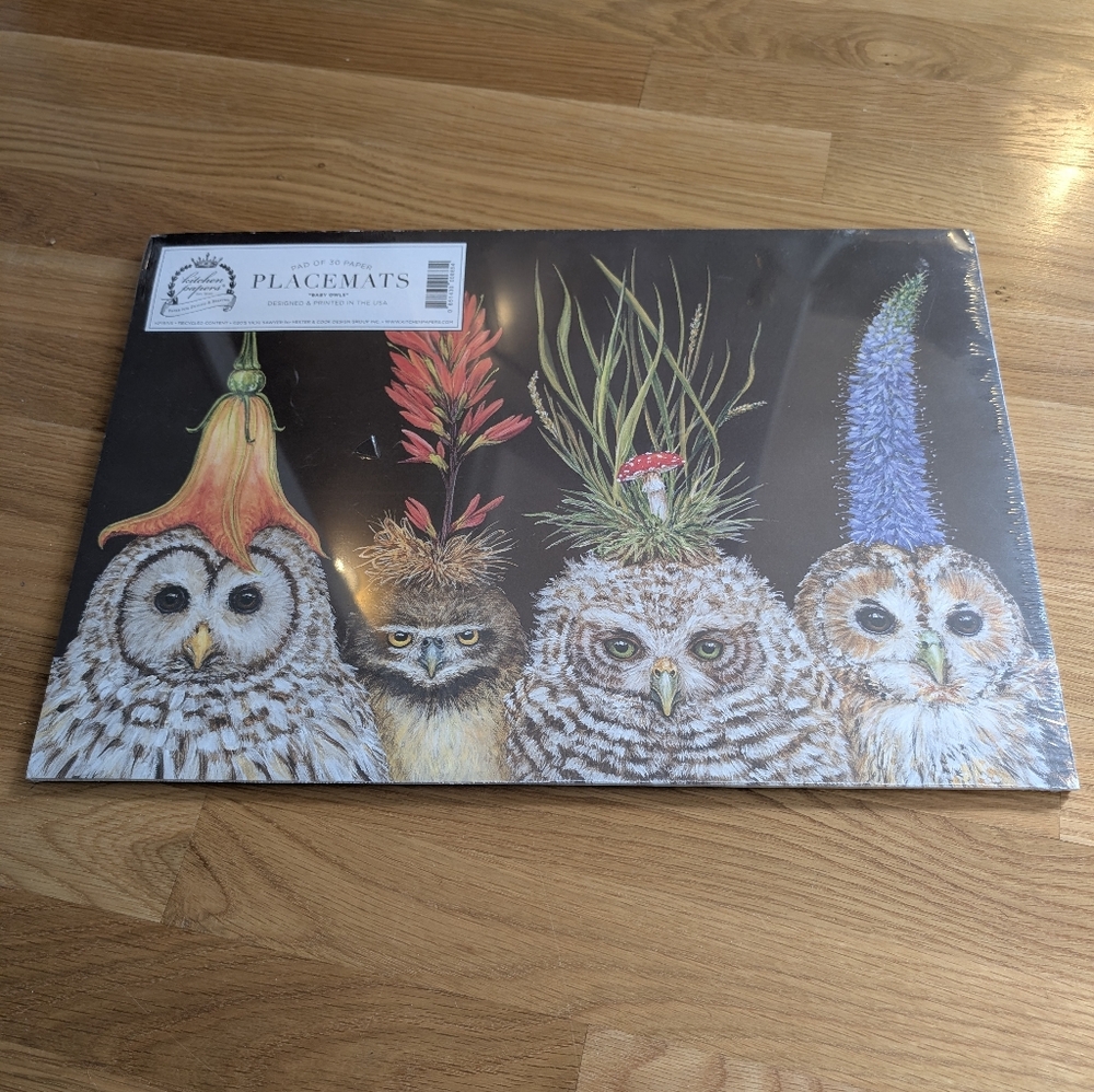 Hester & Cook Owl Placemats NWT